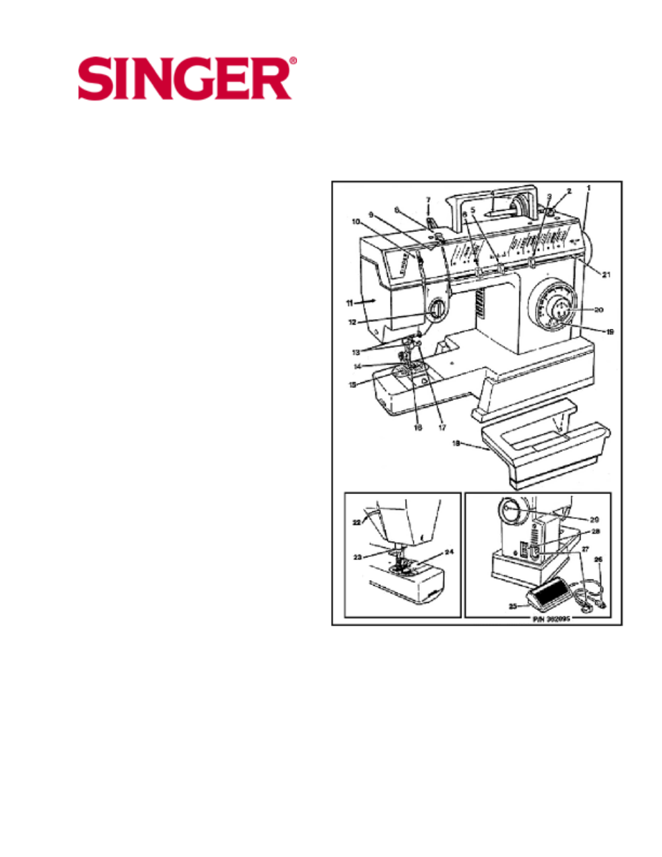 Principal parts | SINGER 10 User Manual | Page 5 / 47