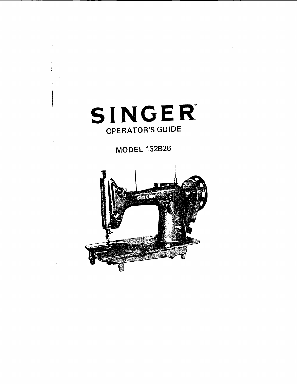 SINGER 132B26 User Manual | 9 pages