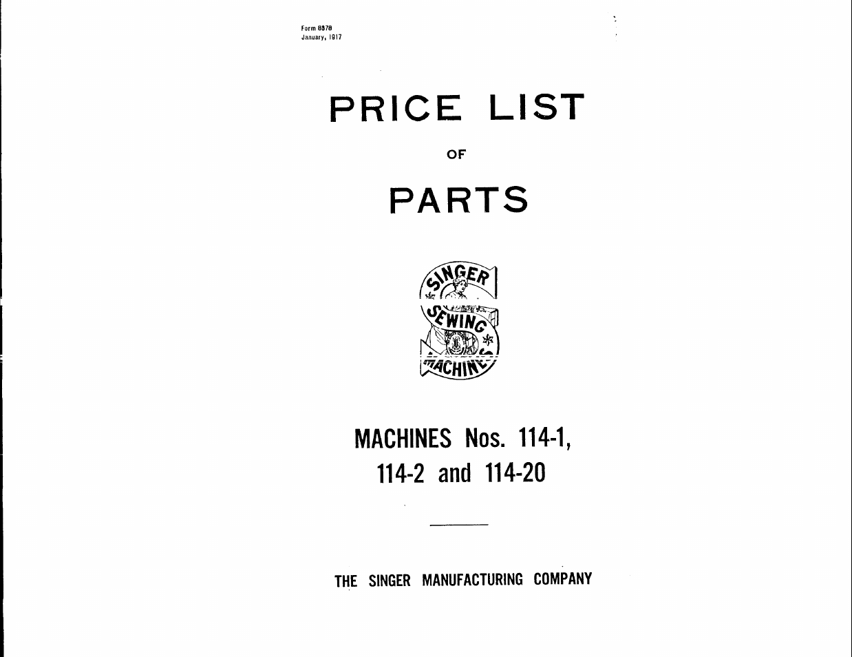 SINGER 114-20 User Manual | 36 pages