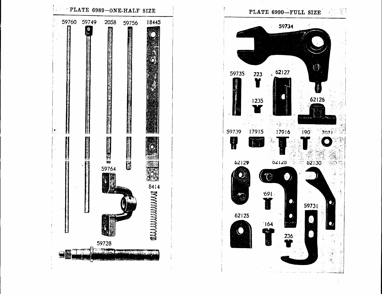 Plate 6989-one-half size | SINGER 114-20 User Manual | Page 25 / 36