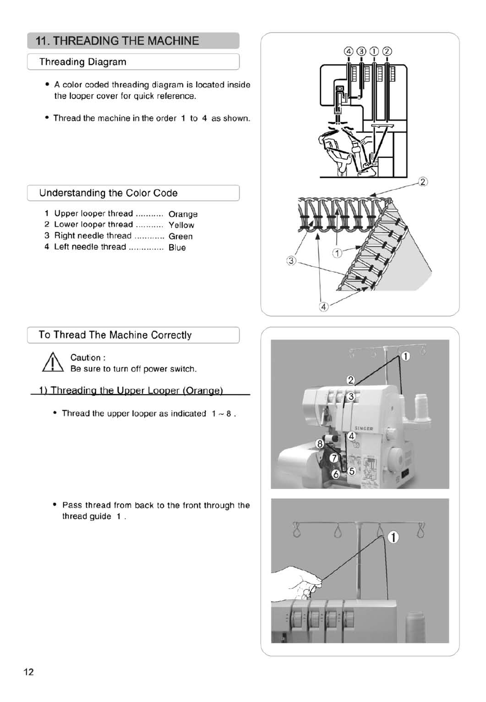 Threading the machine, D® (d | SINGER 14SH754/14CG754 User Manual | Page 13 / 53