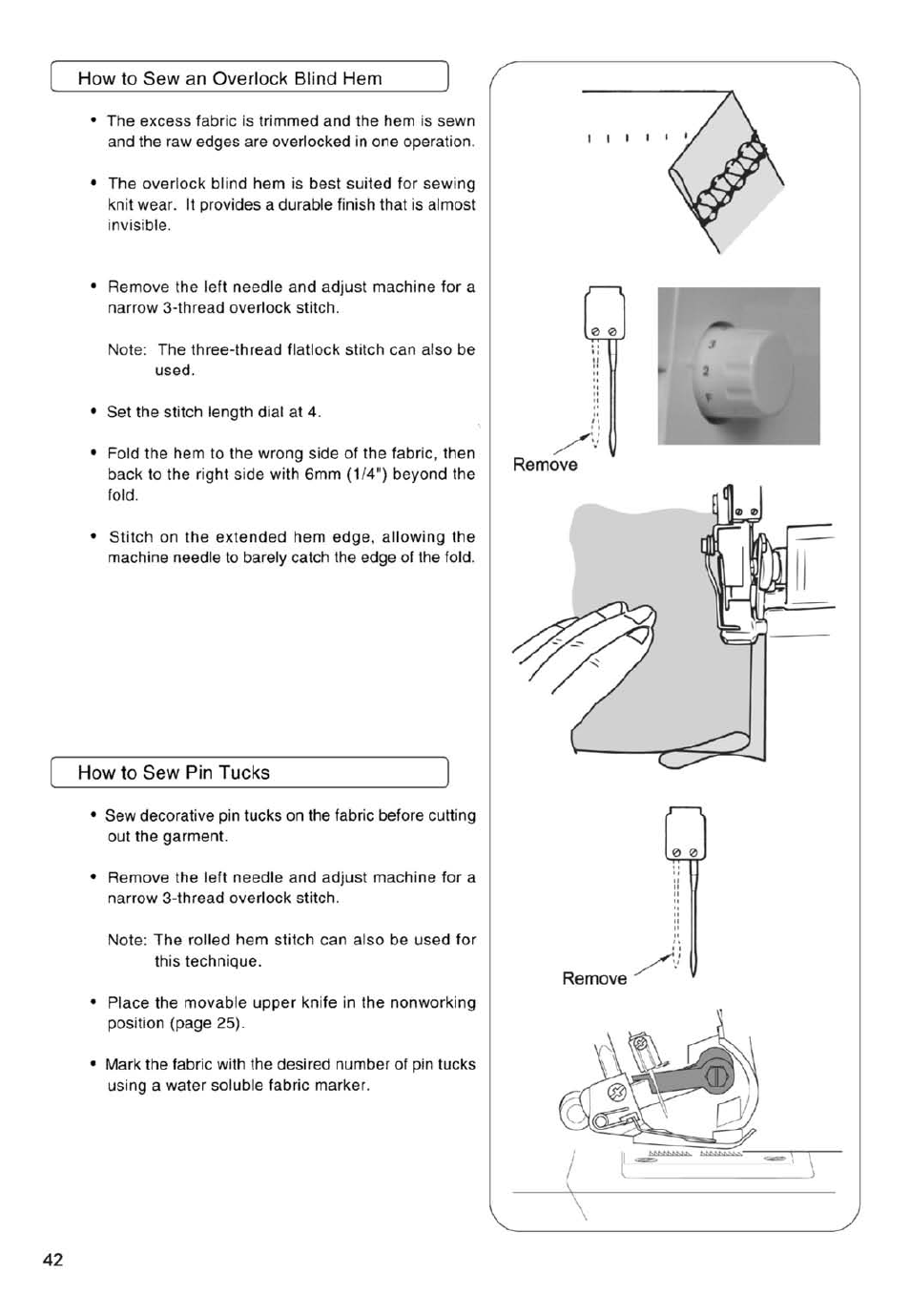 How to sew an overlook blind hem | SINGER 14SH754/14CG754 User Manual | Page 43 / 53