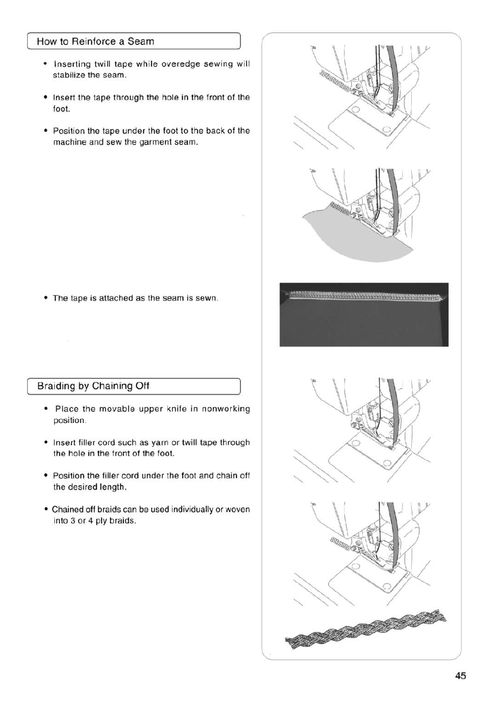 How to reinforce a seam | SINGER 14SH754/14CG754 User Manual | Page 46 / 53