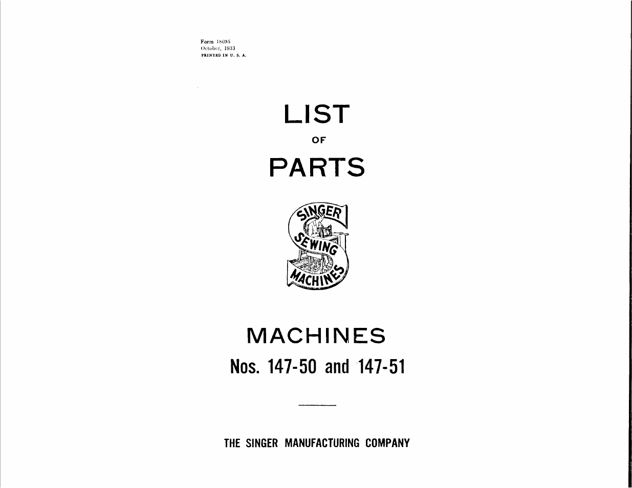 SINGER 147-51 User Manual | 39 pages