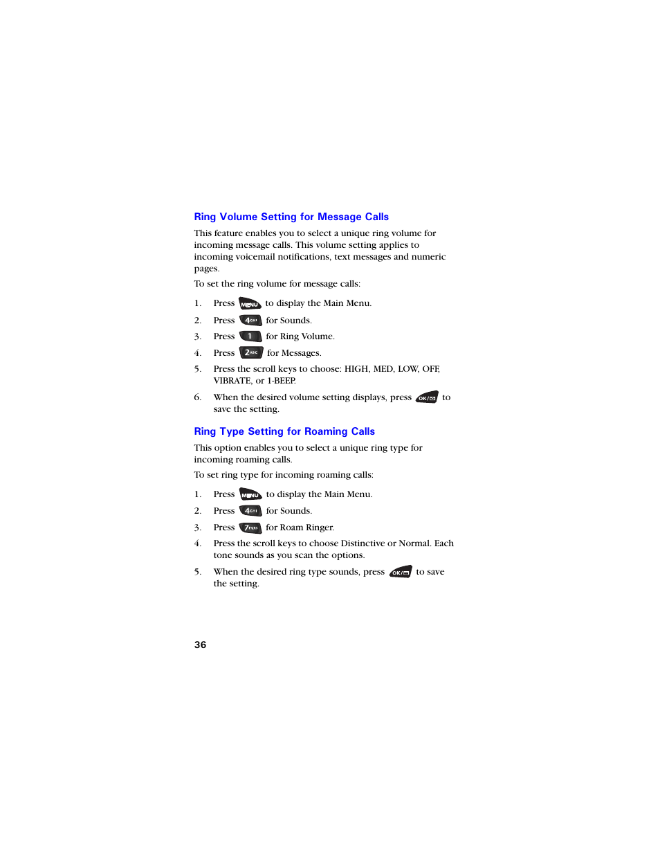 Ring volume setting for message calls, Ring type setting for roaming calls, Finding entries by name 51 | Samsung SCH-3550 User Manual | Page 48 / 110