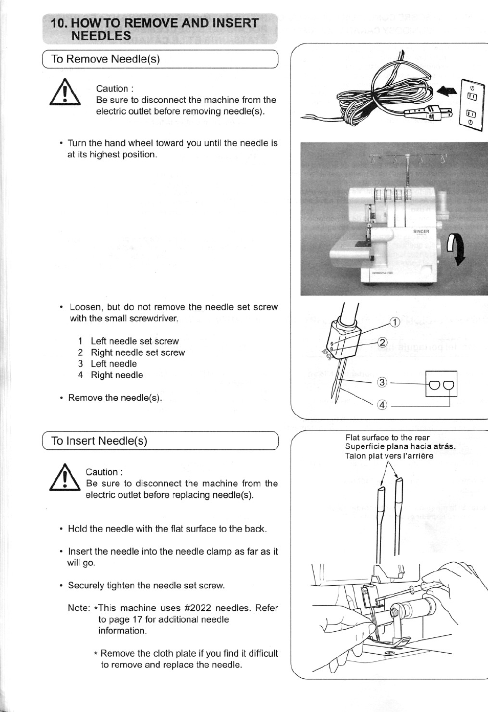 Howto remove and insert needles, How to remove and insert needles | SINGER 14SH644 User Manual | Page 12 / 48