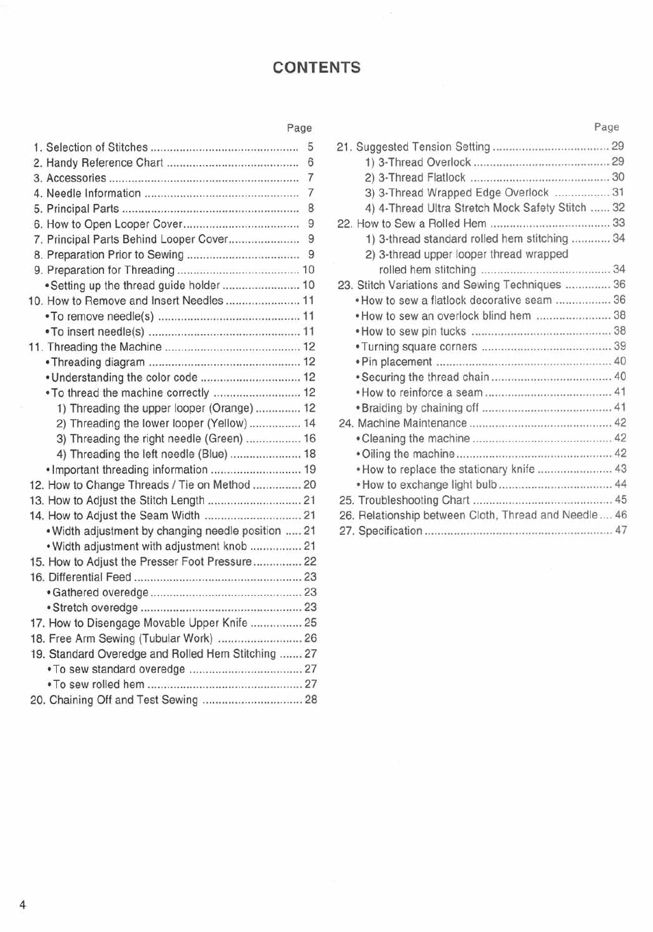 SINGER 14SH644 User Manual | Page 5 / 48