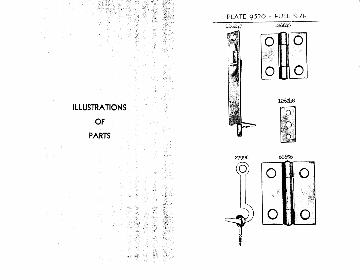 Illustrations of parts, Plate 9520 - full size | SINGER 147-82 User Manual | Page 19 / 30