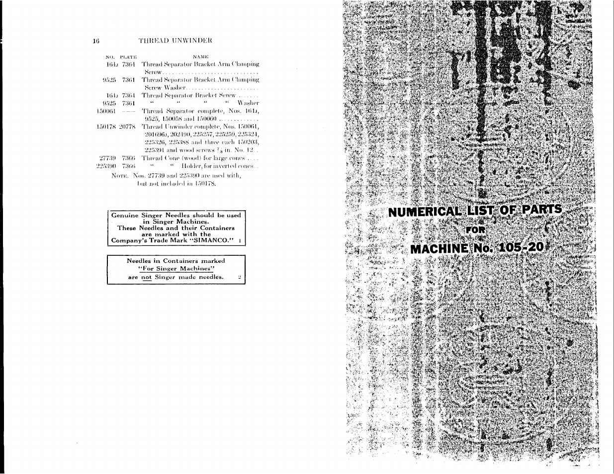 SINGER 105-20 User Manual | Page 9 / 23