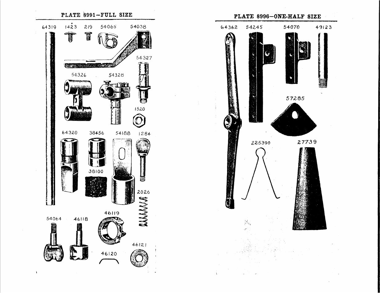 Plate 8991-fxjll size, Plate 8996-one-half size | SINGER 147-29 User Manual | Page 43 / 53