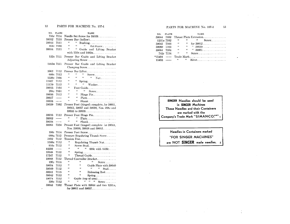 SINGER 107-1 User Manual | Page 8 / 31