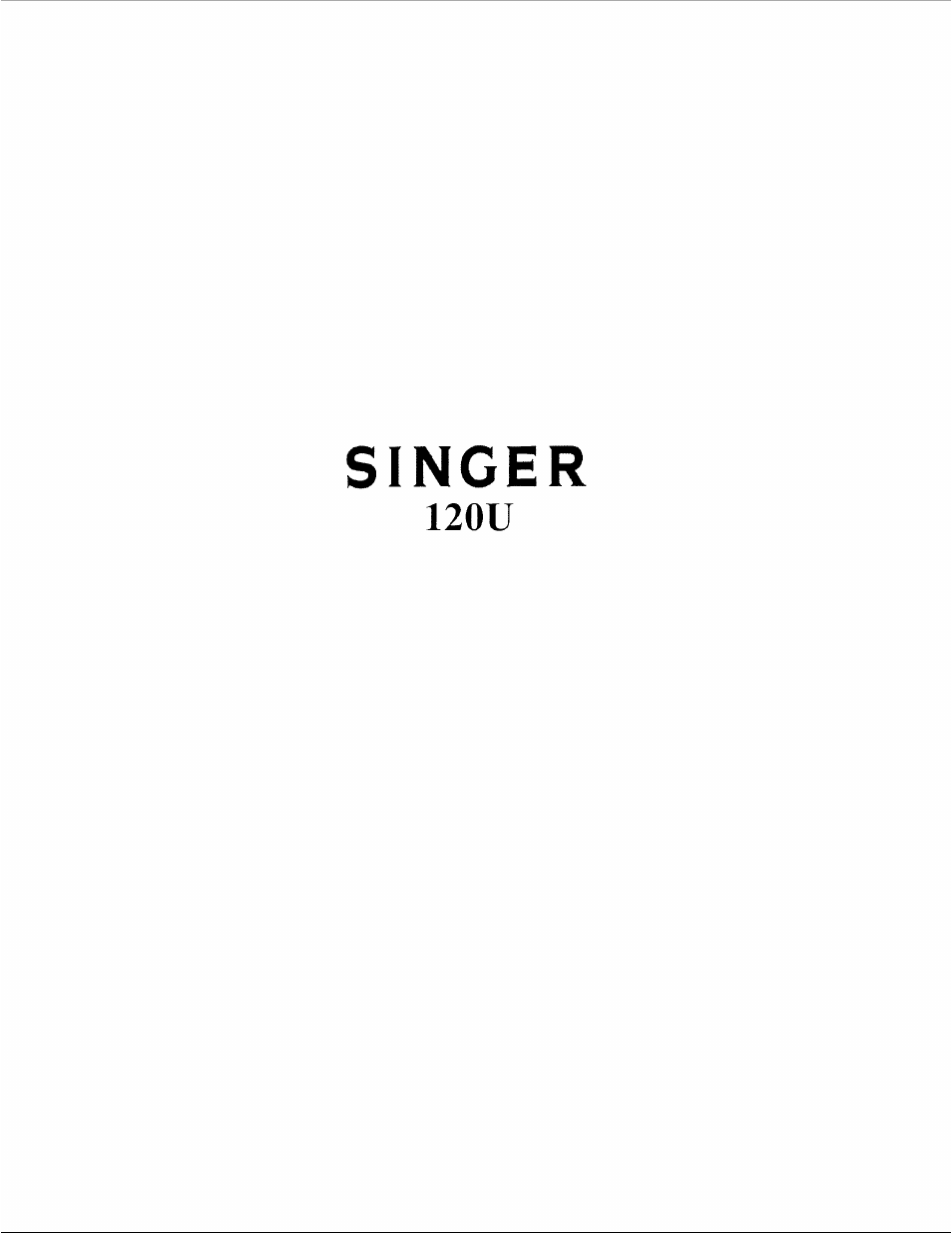 SINGER 120U User Manual | 9 pages