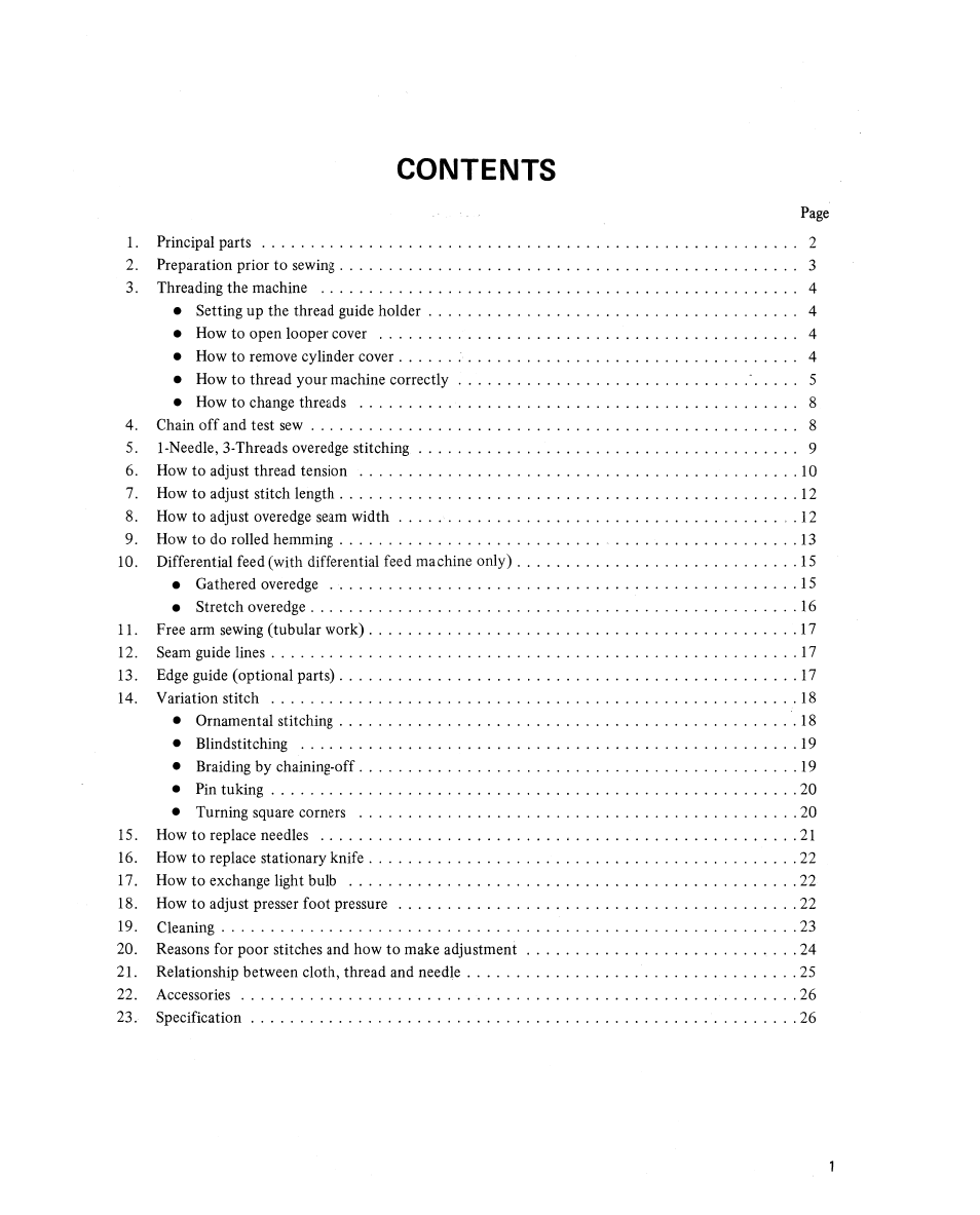 SINGER 14U 34B/234B User Manual | Page 5 / 31