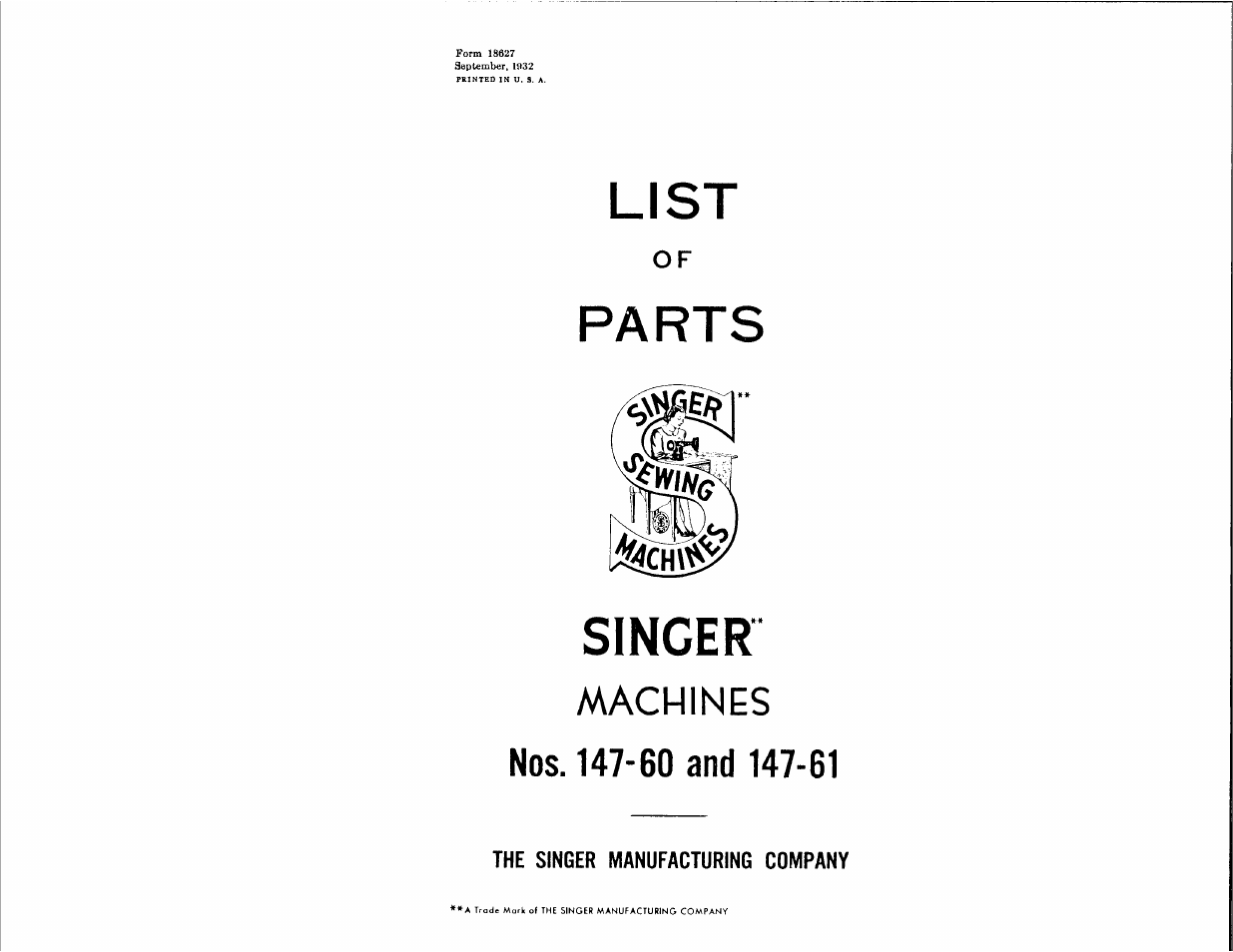SINGER 147-60 User Manual | 46 pages