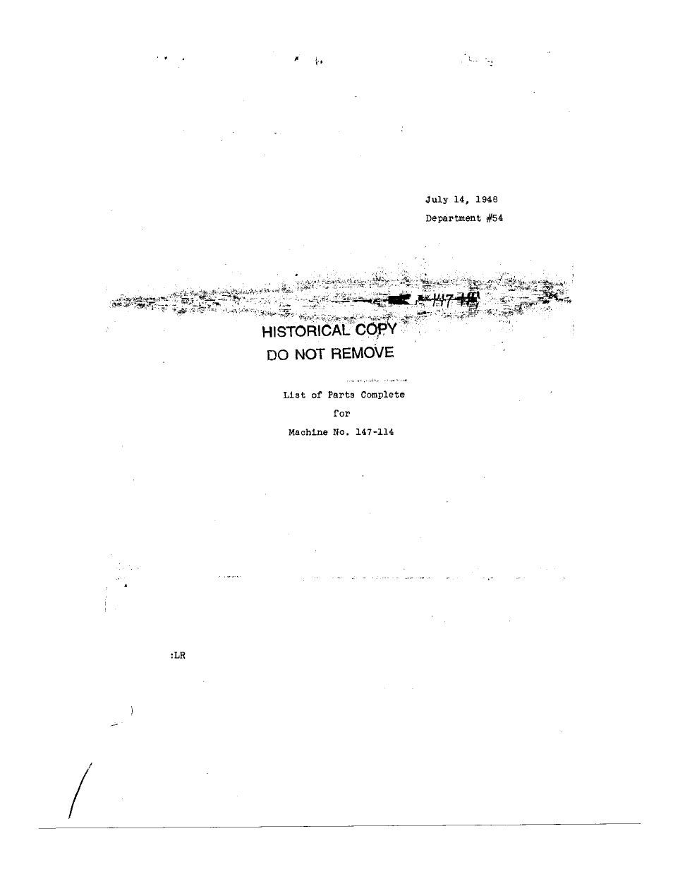 Historical copy ' ' do not remove | SINGER 147-114 User Manual | Page 2 / 15