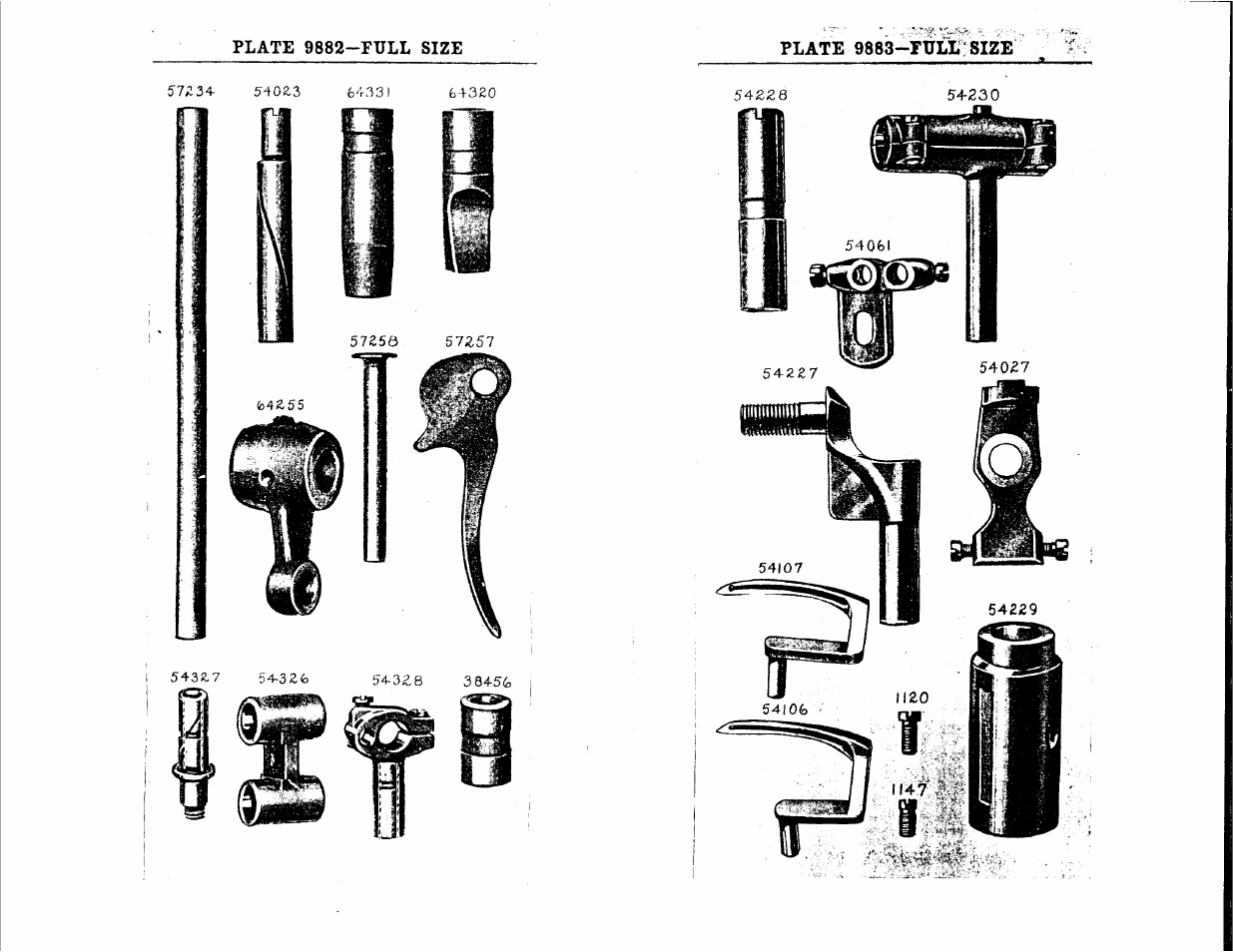 Plate 9882-full size, Plate 9883-rull size | SINGER 147-36 User Manual | Page 26 / 32