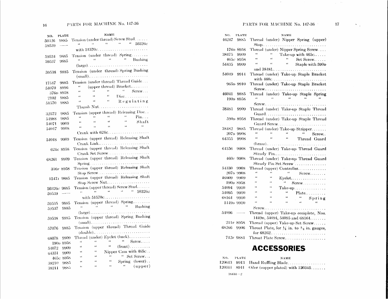 Accessories | SINGER 147-36 User Manual | Page 8 / 32