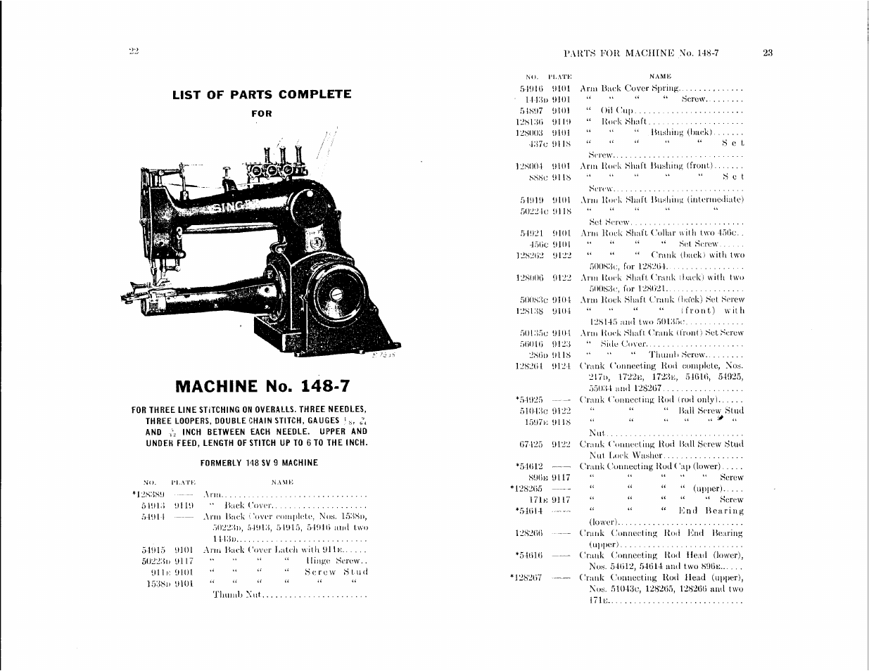 Machine no. 148-7 | SINGER 148-4 User Manual | Page 11 / 51