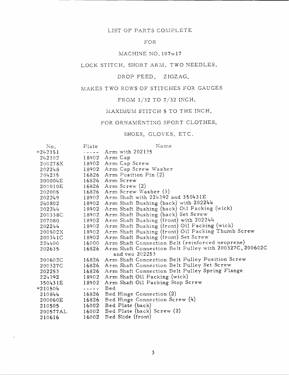 SINGER 107W17 User Manual | Page 3 / 14