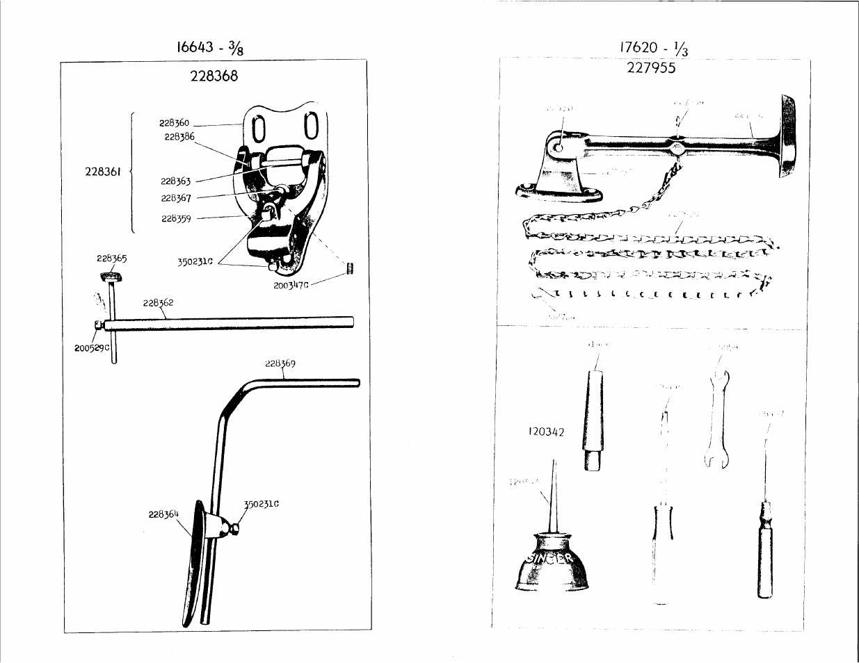 16643 - 3/g, 17620 - уз 227955 | SINGER 112W138 User Manual | Page 19 / 19