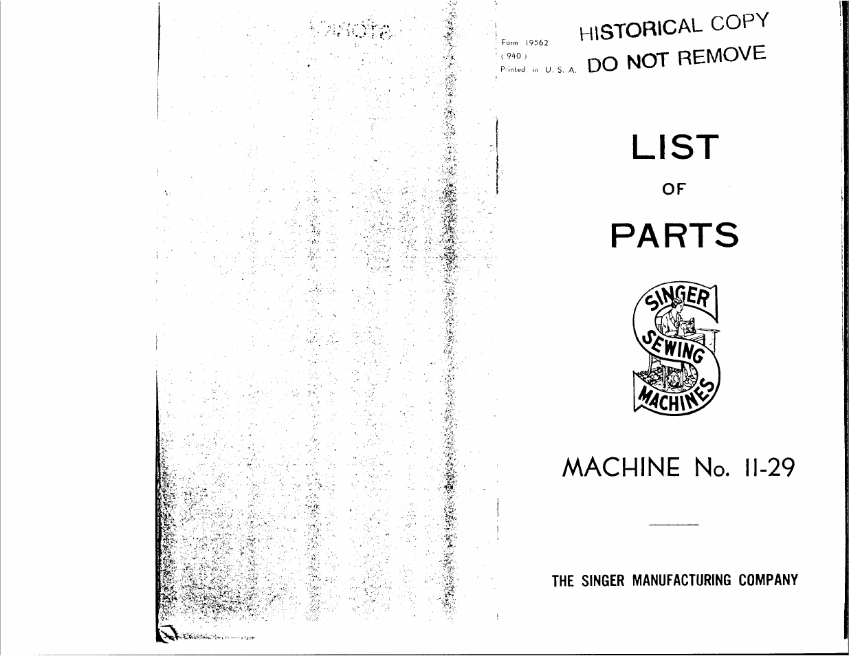 SINGER 11-29 User Manual | 19 pages