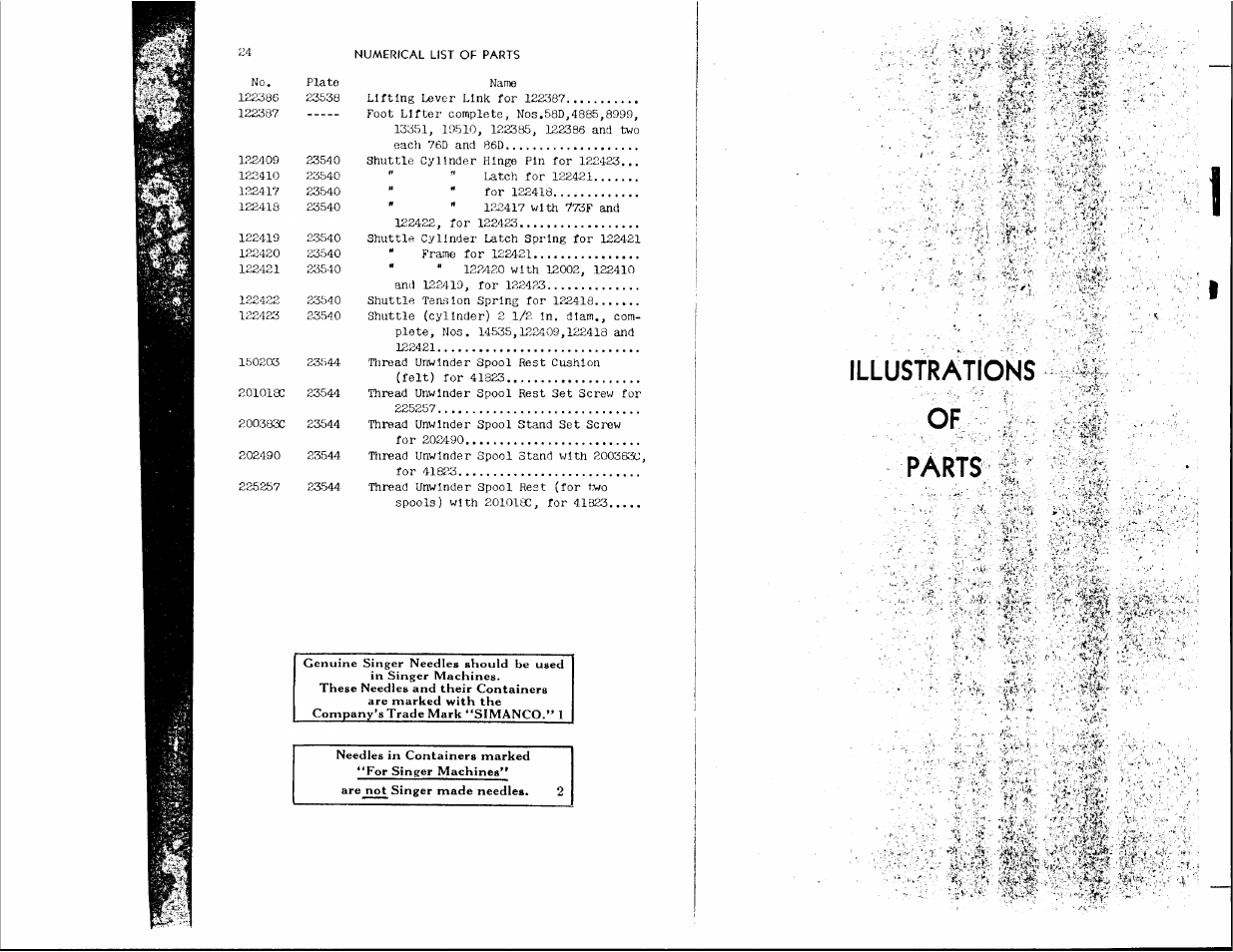 Illustrations parts | SINGER 11-29 User Manual | Page 13 / 19