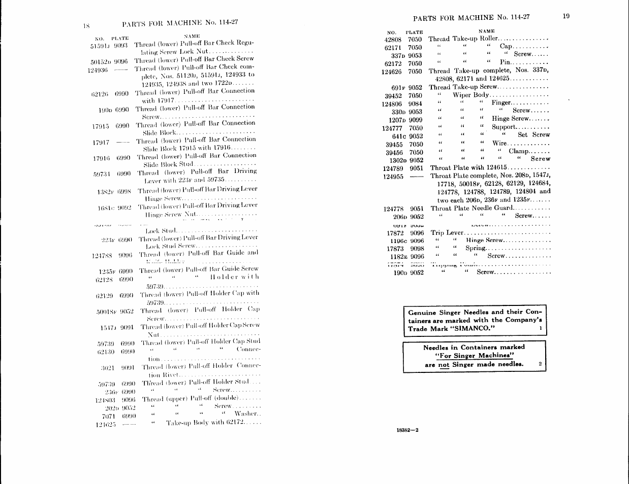 SINGER 114-27 User Manual | Page 9 / 36