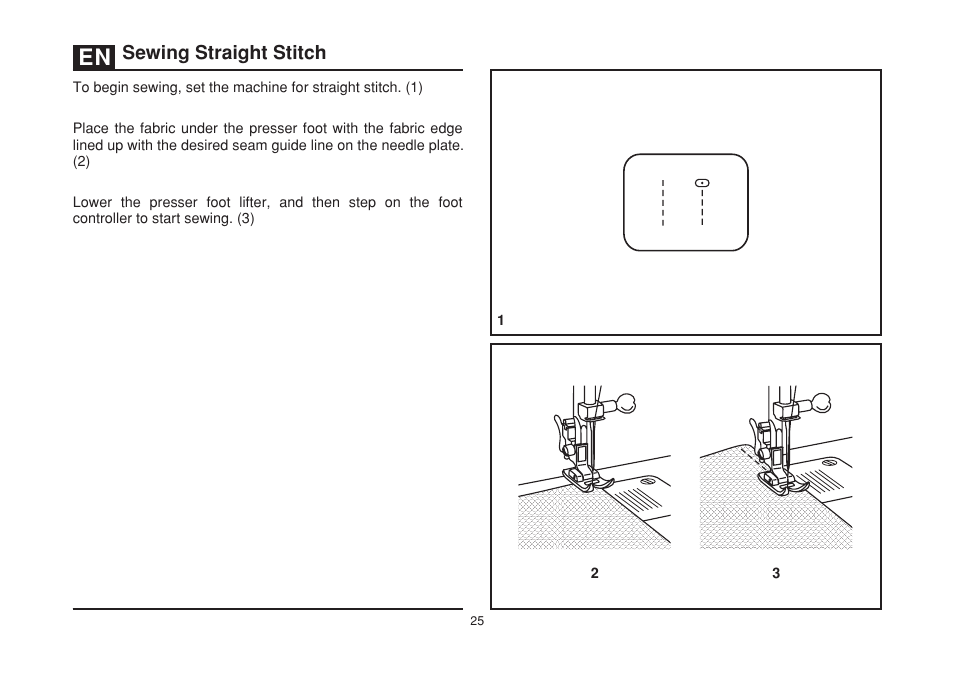 Sewing straight stitch | SINGER 1408 User Manual | Page 32 / 62