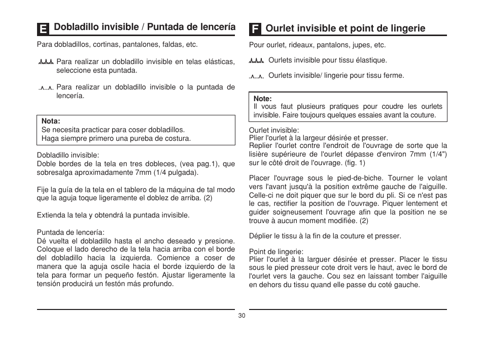 Ourlet et point de lingerie invisible | SINGER 1408 User Manual | Page 37 / 62