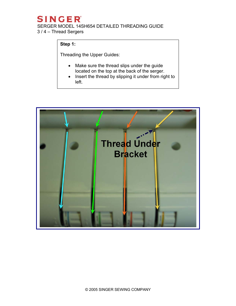 SINGER 14SH654 User Manual | 10 pages