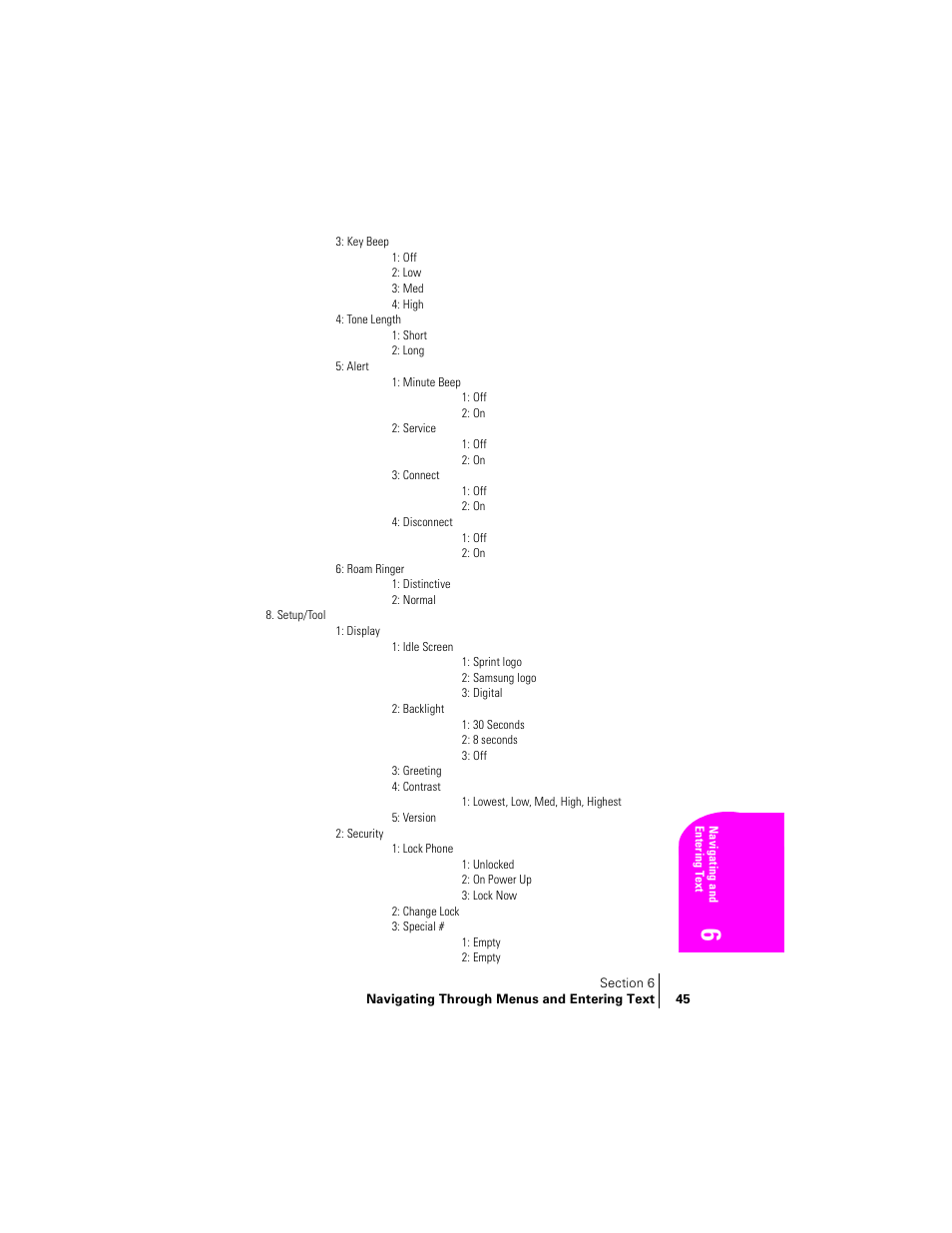 Samsung SPH-N240 User Manual | Page 45 / 118