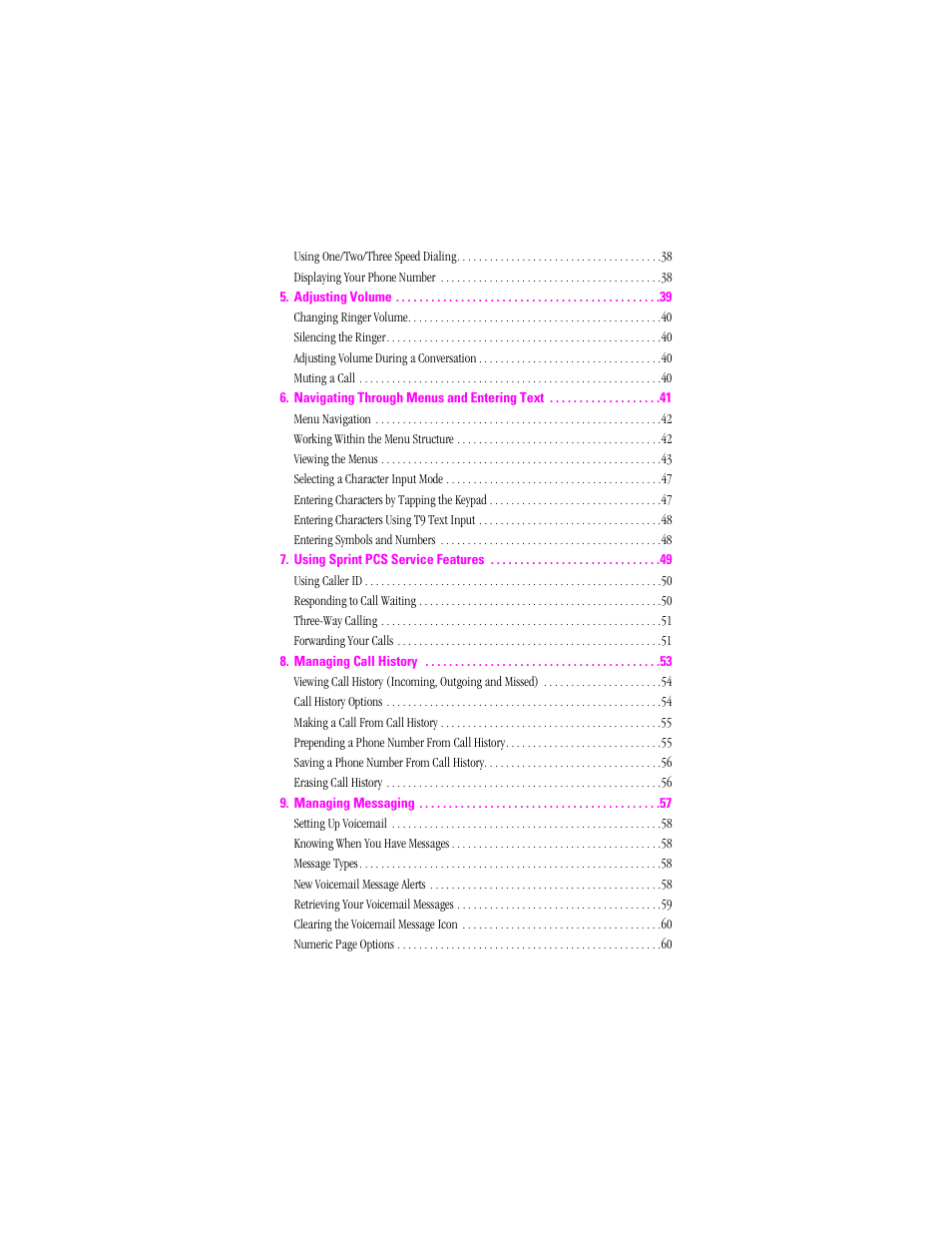 Samsung SPH-N240 User Manual | Page 6 / 118