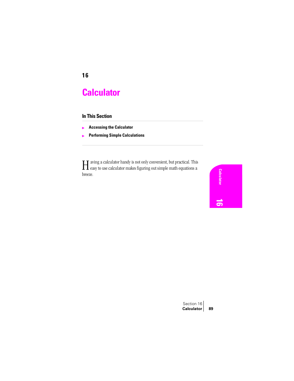 Calculator | Samsung SPH-N240 User Manual | Page 89 / 118