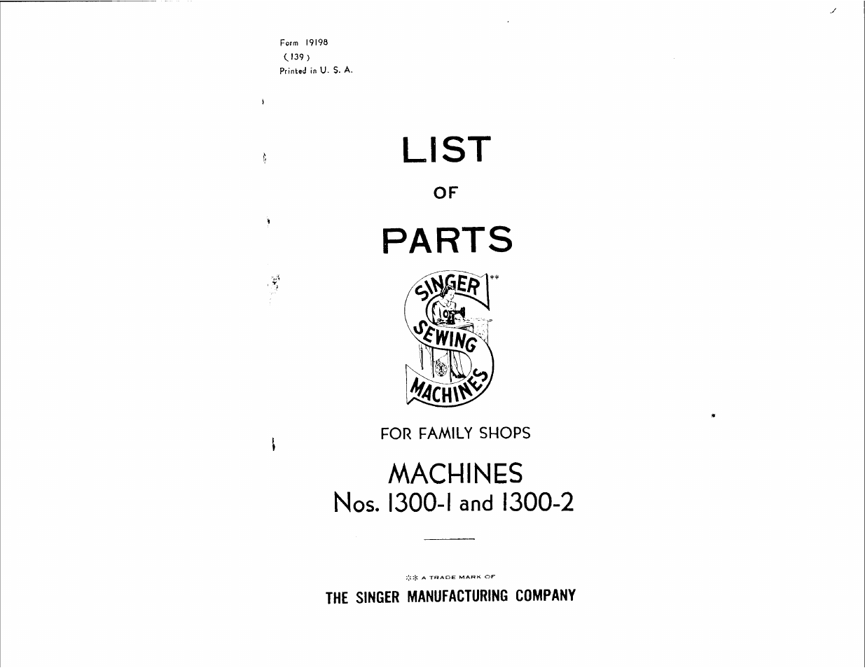 SINGER 1300-2 User Manual | 54 pages