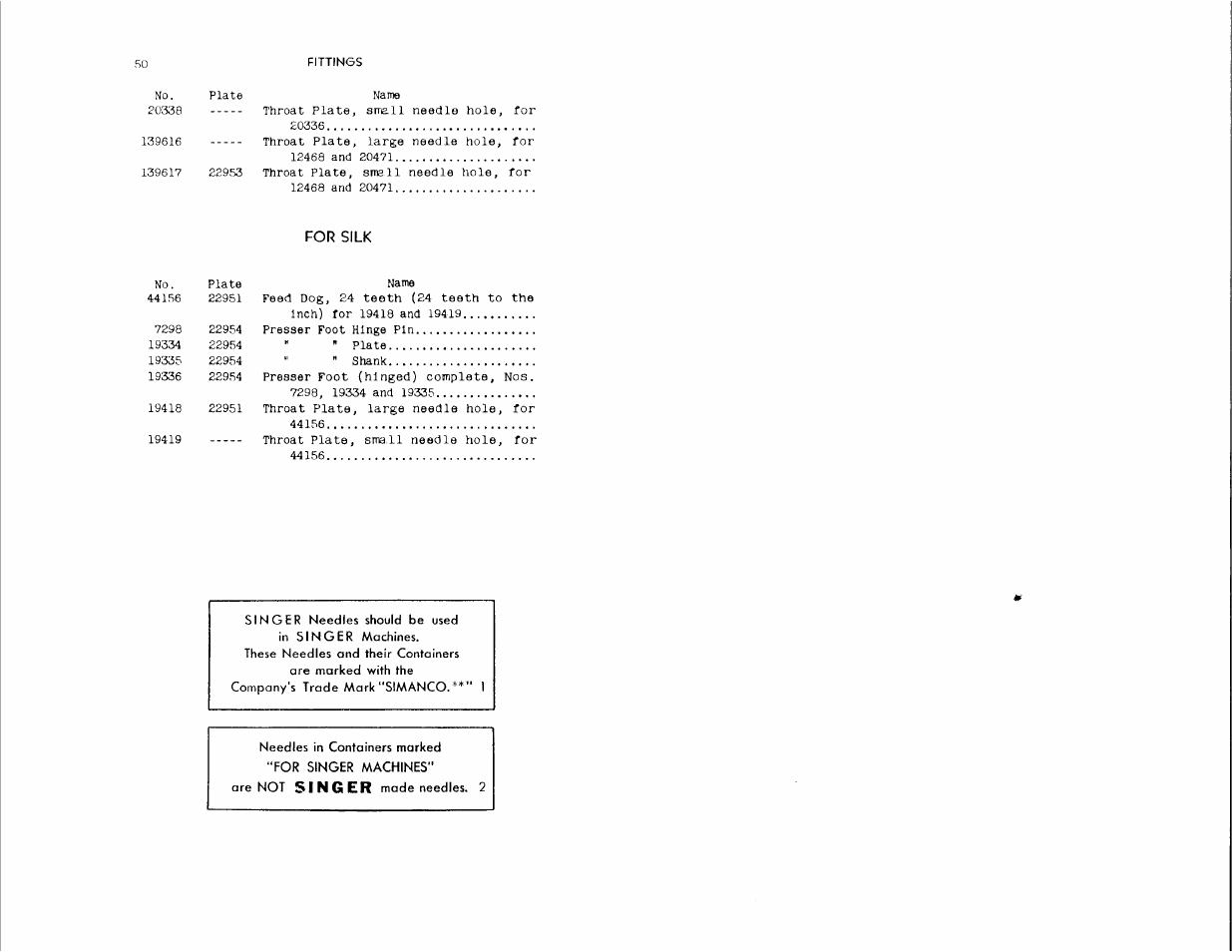 For silk | SINGER 1300-2 User Manual | Page 26 / 54