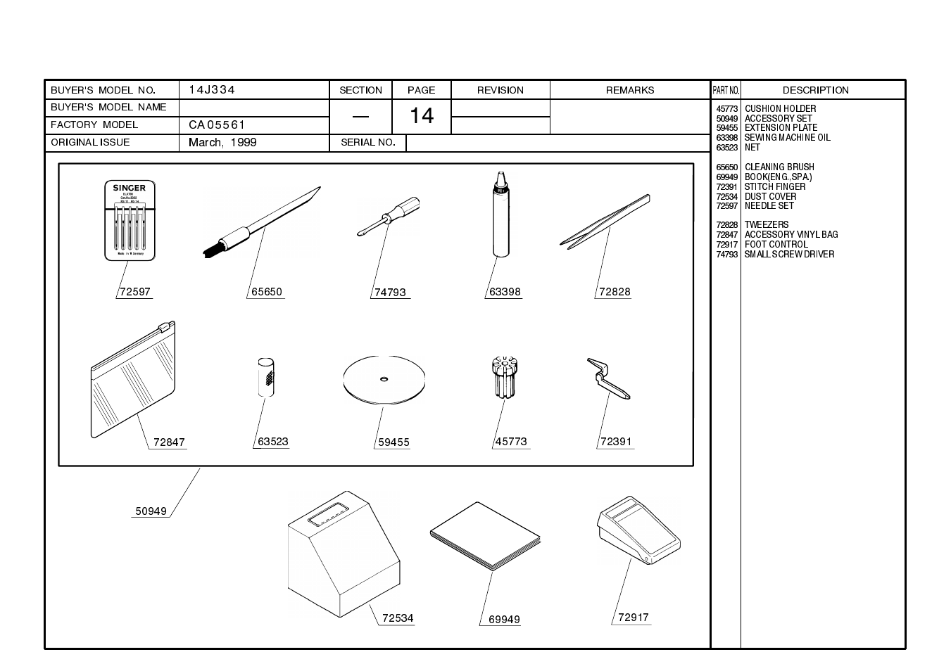 SINGER 14J334 User Manual | Page 16 / 16