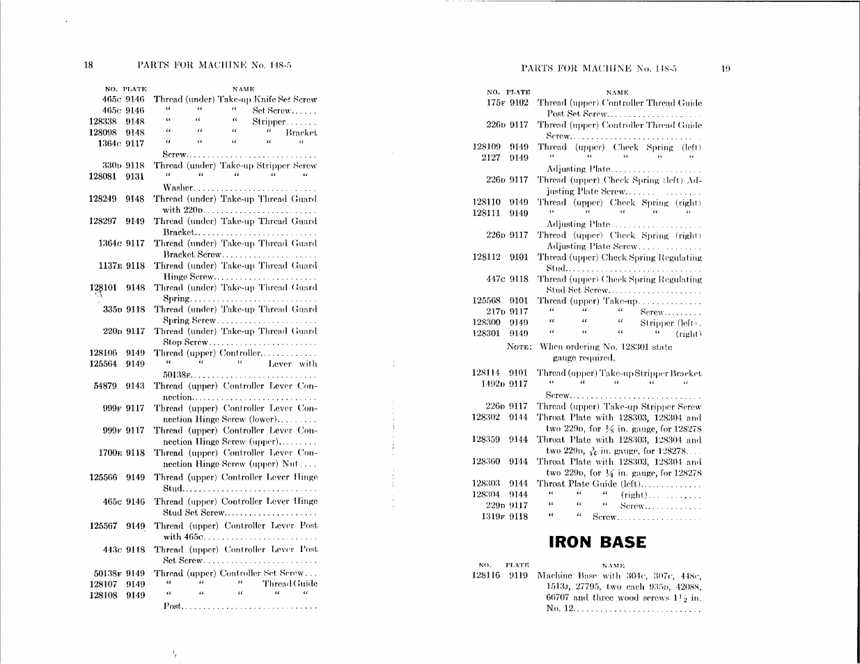 Iron base | SINGER 148-5 User Manual | Page 9 / 24