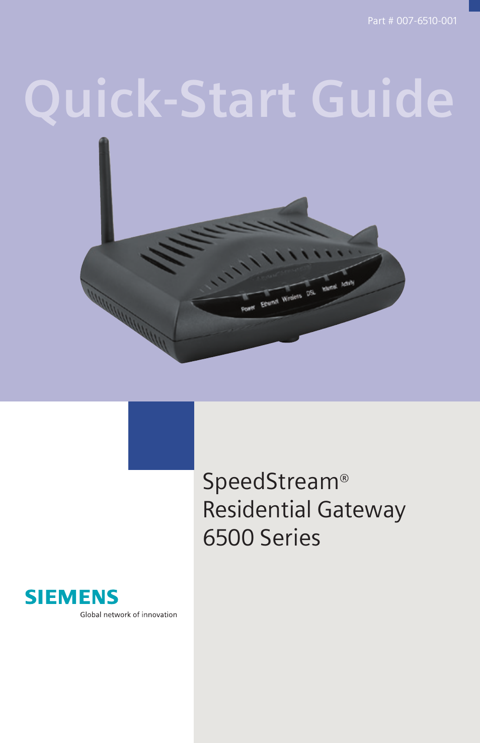 SINGER SpeedStream 6500 Series User Manual | 8 pages