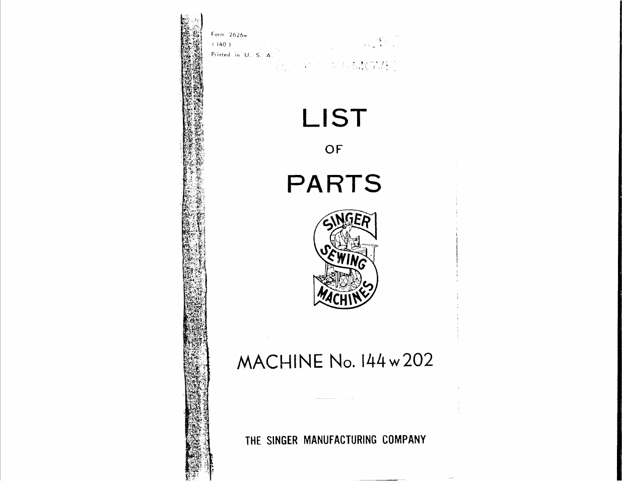 SINGER 144W202 User Manual | 26 pages