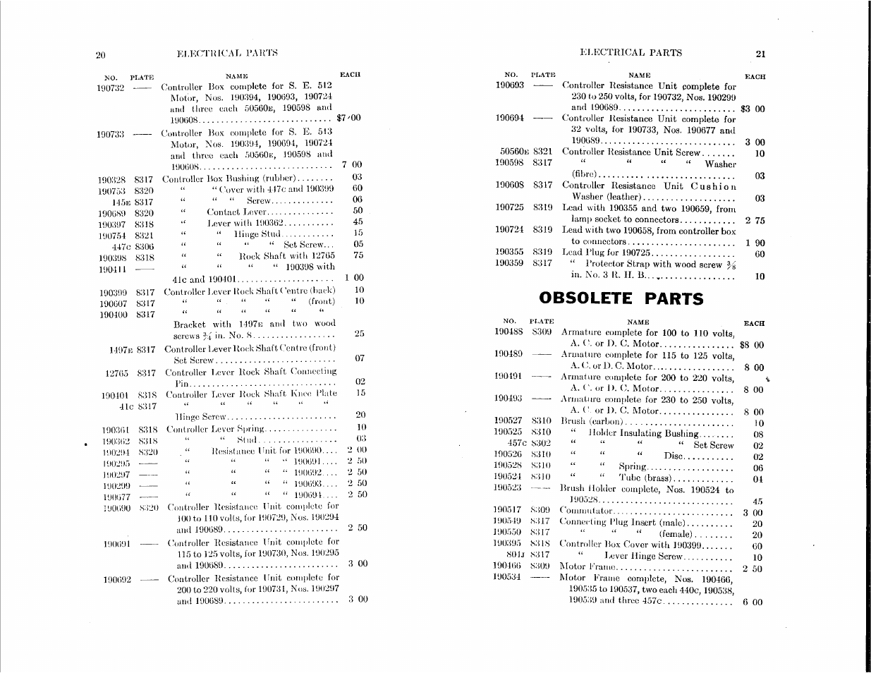 Obsolete parts | SINGER 101-1 User Manual | Page 10 / 23