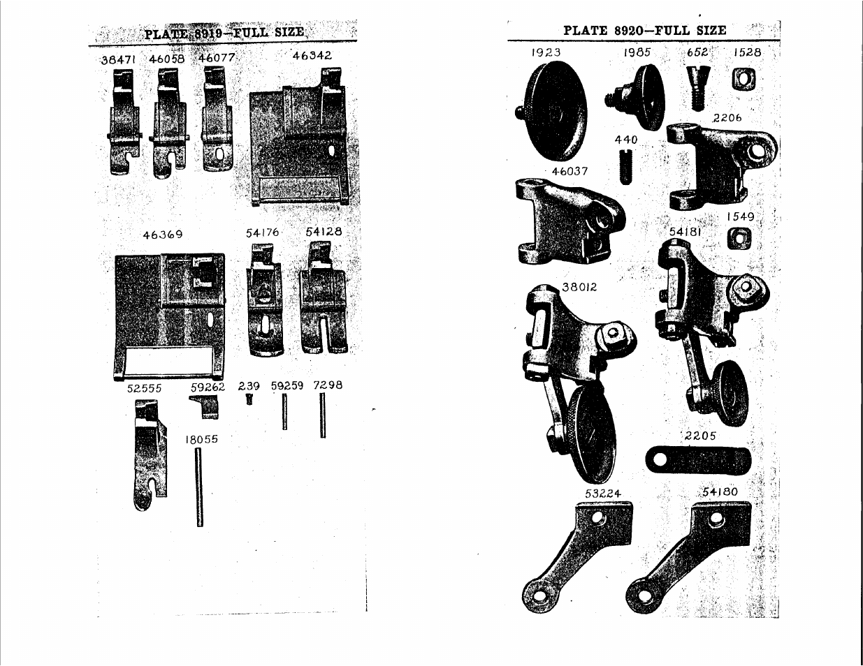 Size, Plate 8920-ftjll size | SINGER 147-1 User Manual | Page 25 / 29