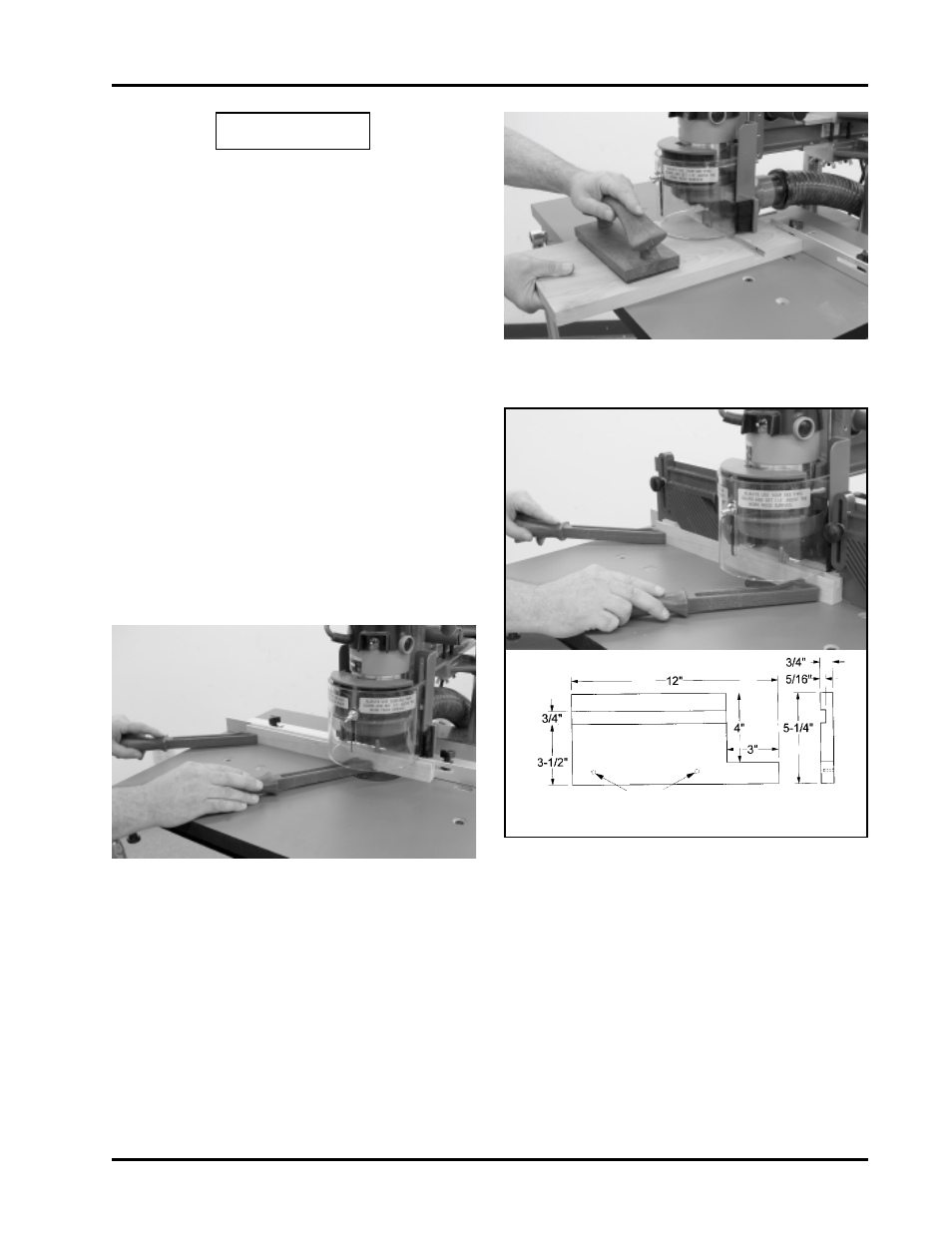 Warning, Cutting grooves and dadoes | Shopsmith 555970 User Manual | Page 35 / 44