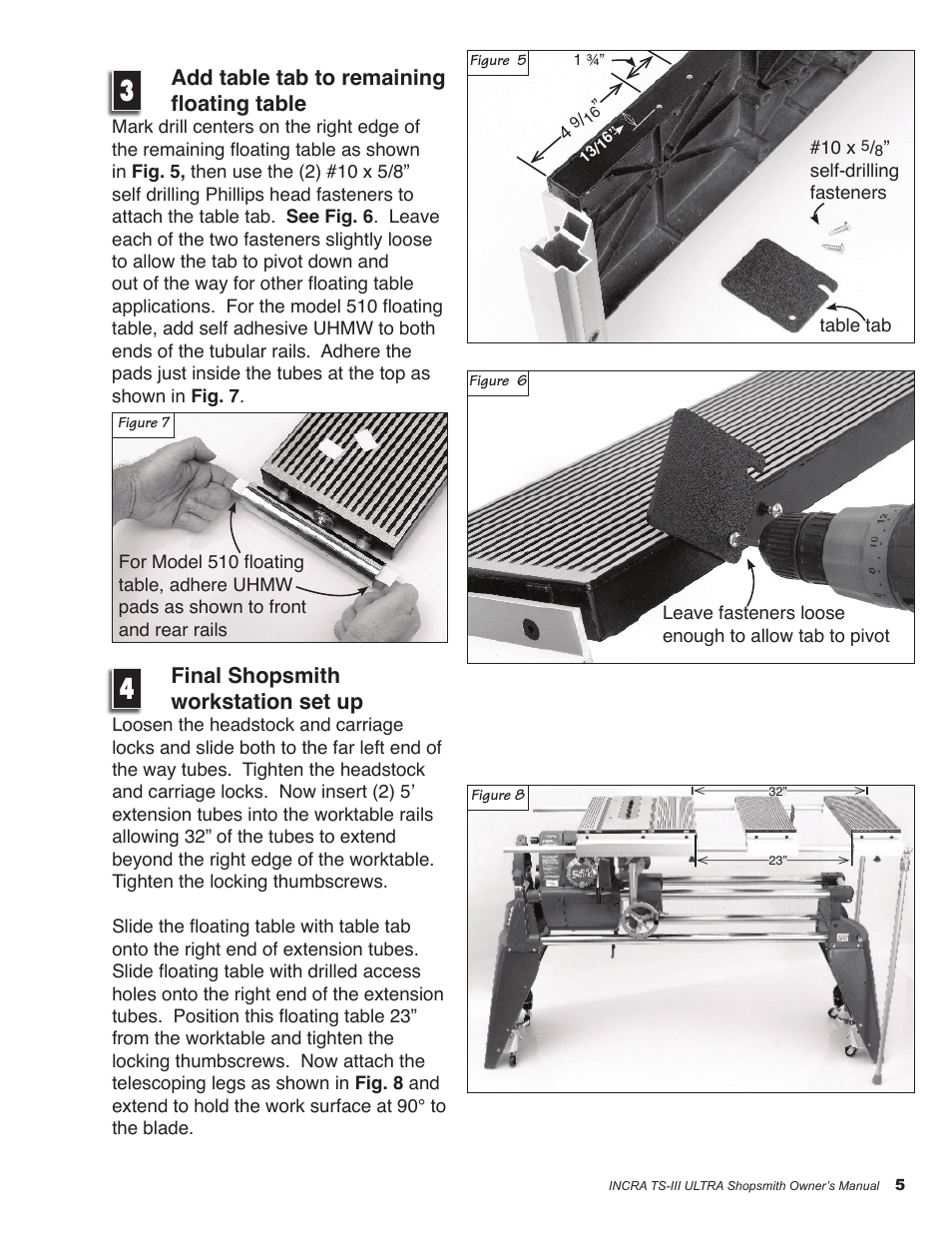Shopsmith TS-III ULTRA User Manual | Page 5 / 16