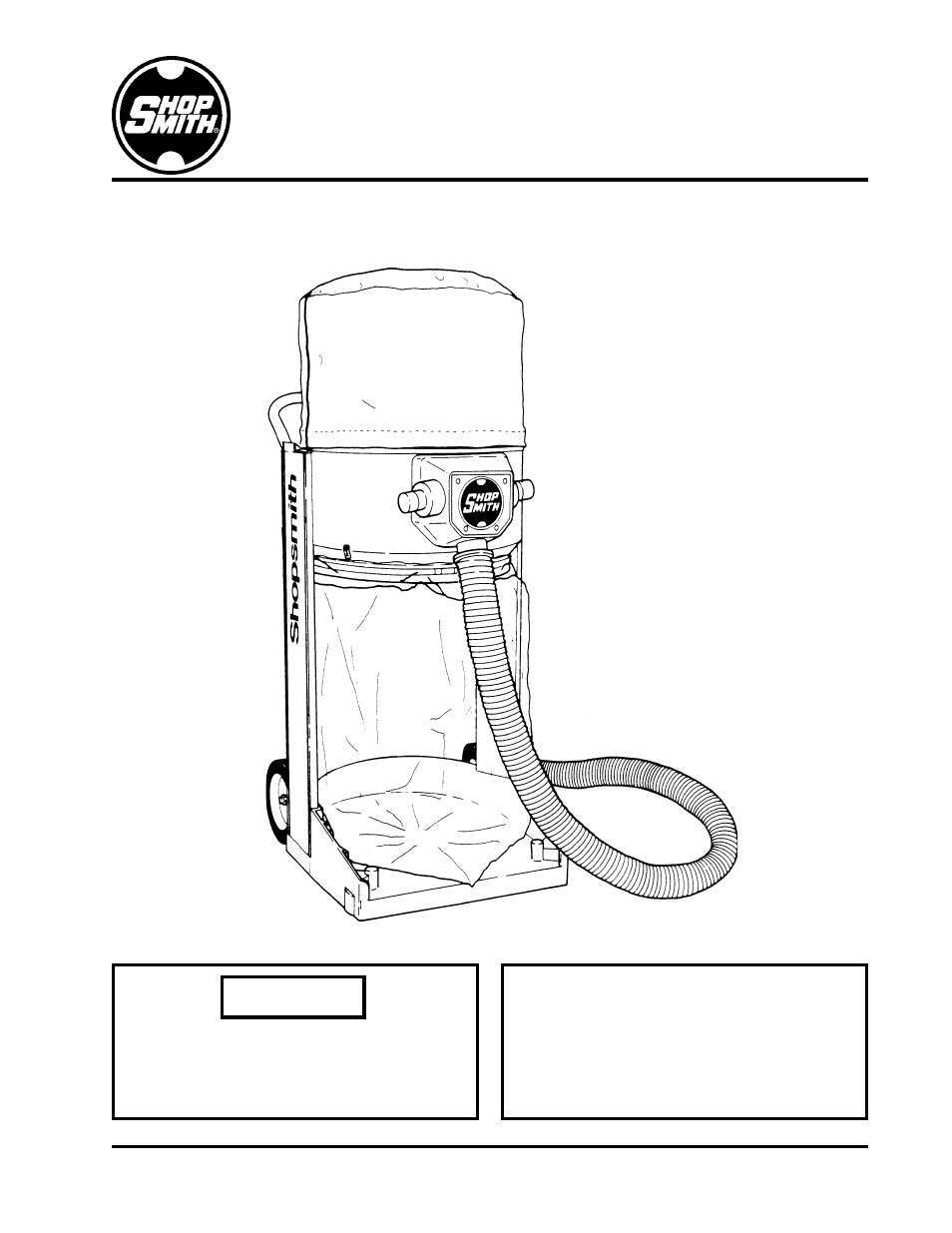Shopsmith DustCollector User Manual | 12 pages
