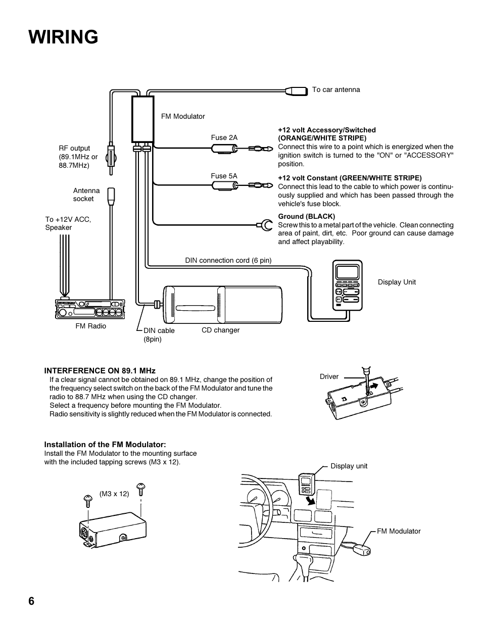 Wiring | Shopsmith CD Changer System none User Manual | Page 6 / 8
