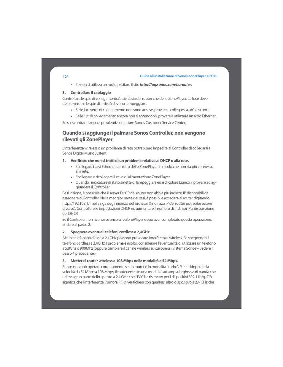 Sonos ZonePlayer ZP100 User Manual | Page 128 / 132