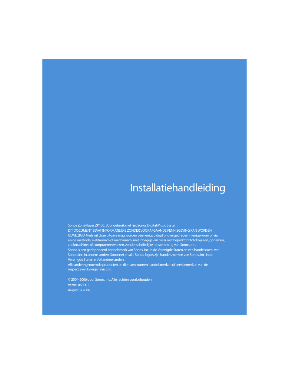 Installatiehandleiding | Sonos ZonePlayer ZP100 User Manual | Page 41 / 132