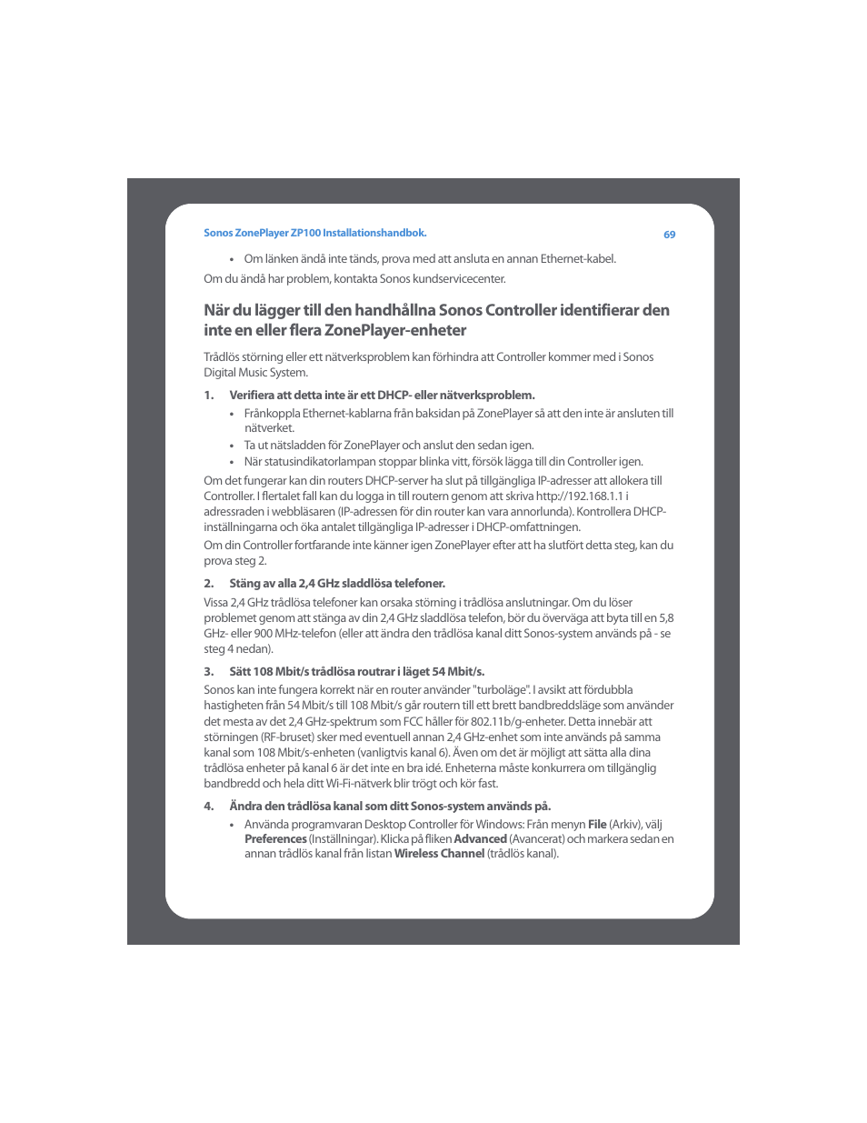 Sonos ZonePlayer ZP100 User Manual | Page 73 / 132