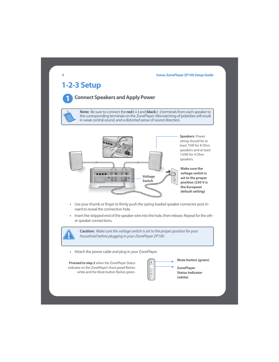 2-3 setup | Sonos ZonePlayer ZP100 User Manual | Page 8 / 132