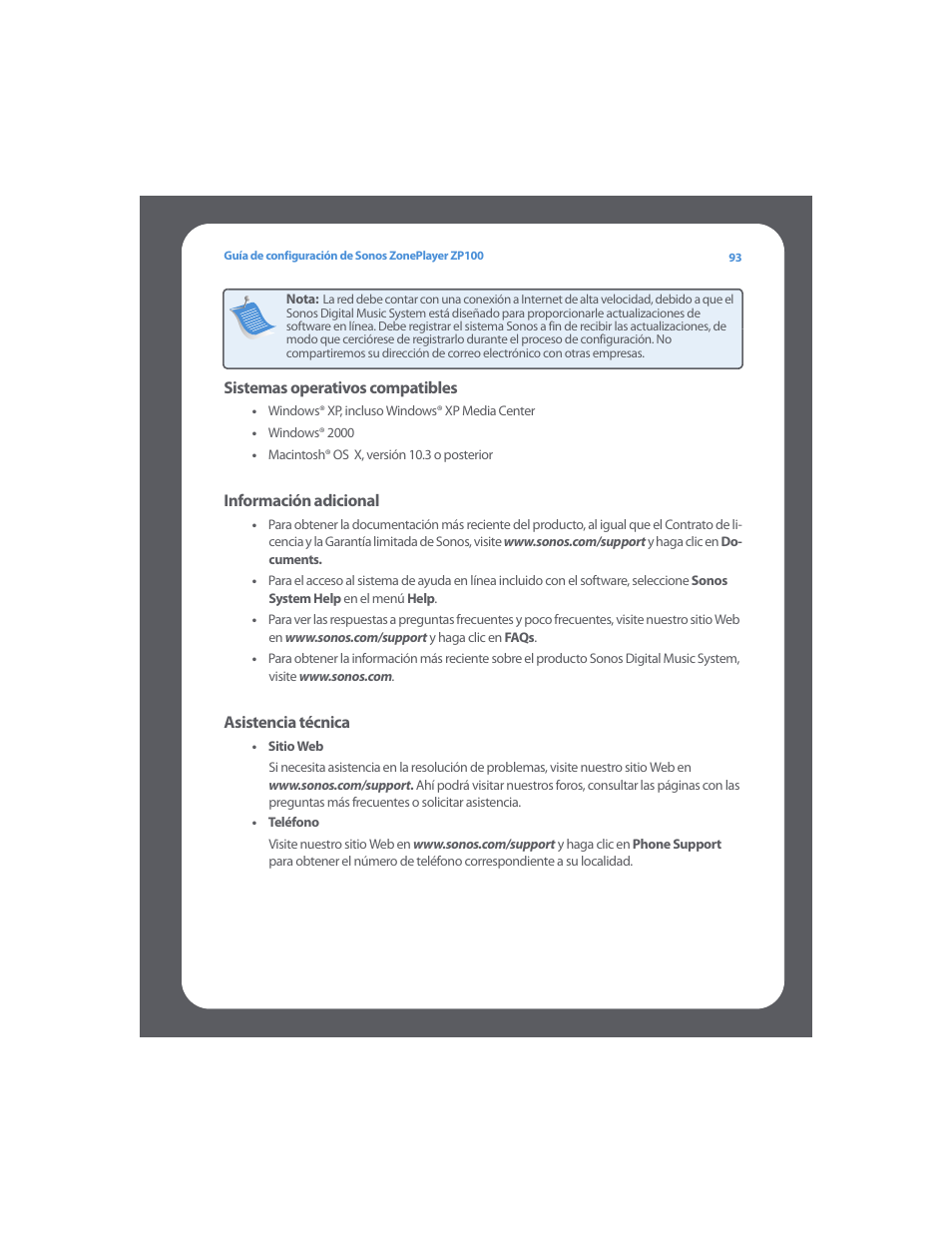 Sonos ZonePlayer ZP100 User Manual | Page 97 / 132